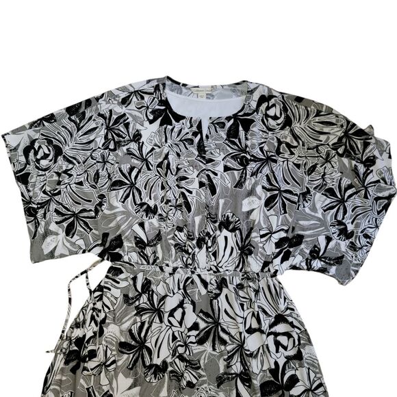 Coldwater Creek black & white floral stretch jersey dress 1x - Picture 3 of 7